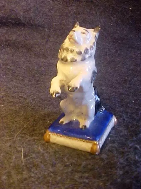 Antique Vintage Bone China HUSKY Dog Figurine Made in GERMANY 2 3/4" high