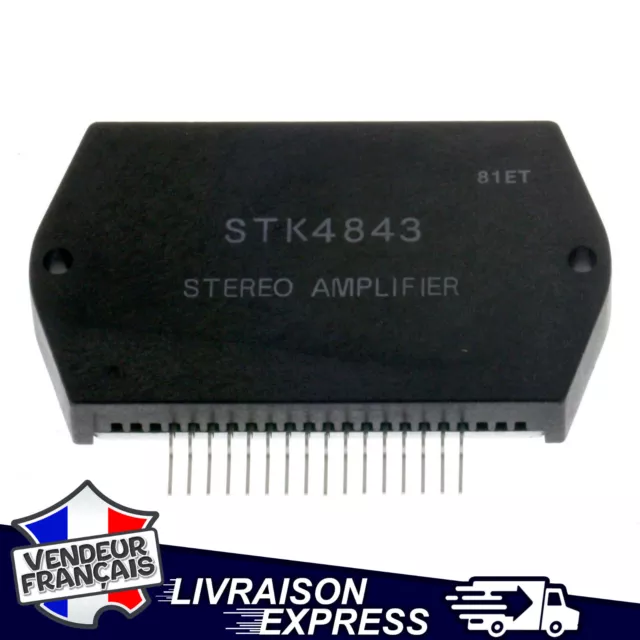 Stk4843 Amplificateur Audio Stereo Hybrid Ic Zip16 (1635)