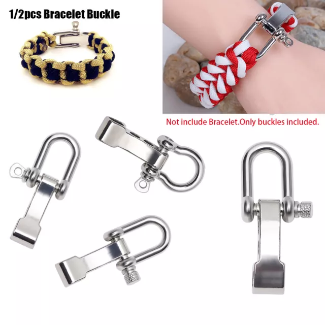 U Shaped Stainless Steel Adjustable Shackle Buckle for Bracelet Paracord Nice