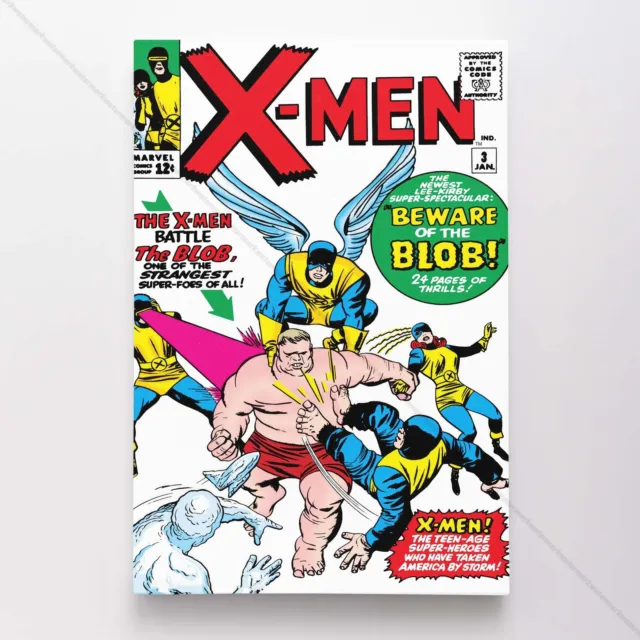 Uncanny X-Men Poster Canvas Vol 1 #3 Xmen Marvel Comic Book Art Print