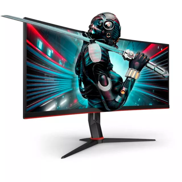 Monitor AOC CU34G2X/BK 34" LED Wide QuadHD 144Hz FreeSync Curvo Usado 2