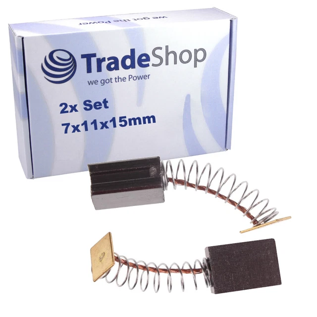 thumbnail image 2 of ULFATEC Carbon Brushes Motor Coals For MASTER CRAFT MHRW 1200 Agitator Premium P2123 2 of 5