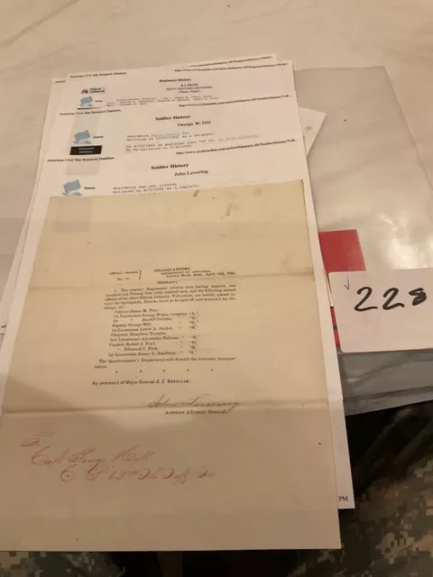 228 Arkansas Civil War Little Rock 62d Illinois Infantry Discharge 1865