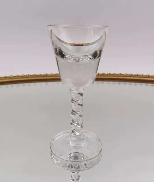 Antikes Likörglas Kelchglas mundgeblasen Abriss 8,5 cm Mini Glas um 1920