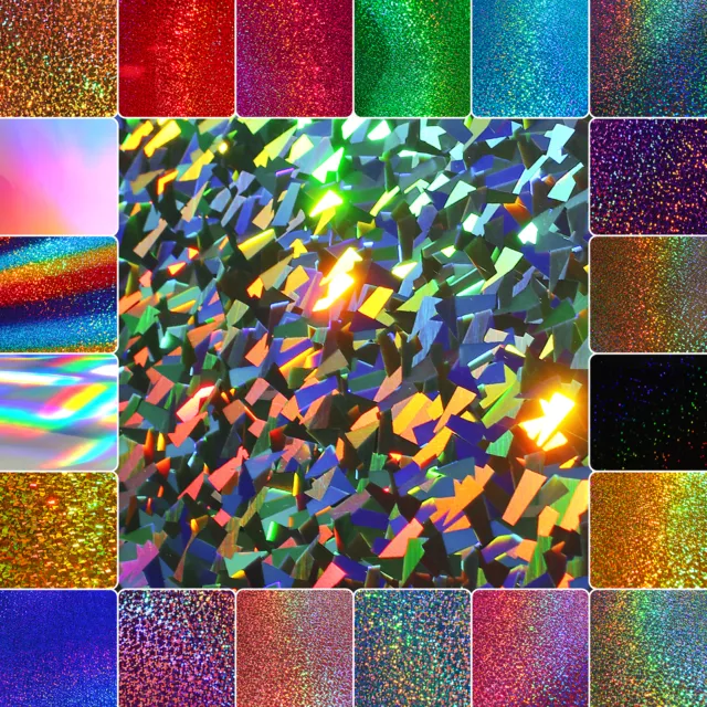 DIN A4 Bogen Hologramm Textil Flexfolie Bügelfolie Textilfolie Flex 21 Farben