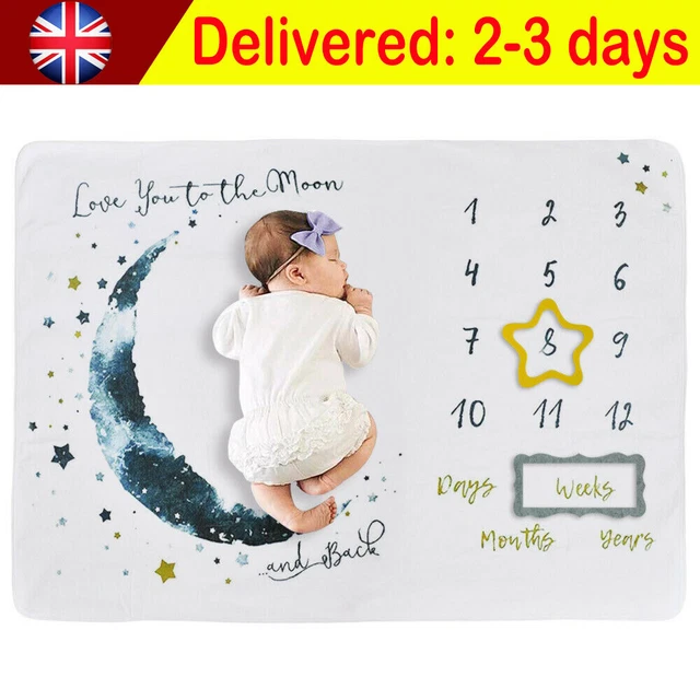 NEWBORN BABY MONTHLY Growth Photo Milestone Blanket Photography