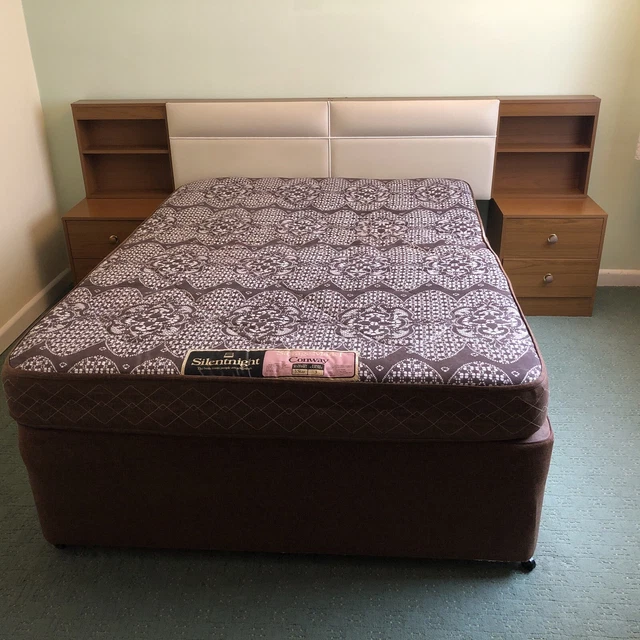 SILENT NIGHT DOUBLE bed with mattress £10.00 PicClick UK