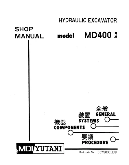 Kobelco Md400Lc Hydraulic Excavator Service Manual Comb Binded