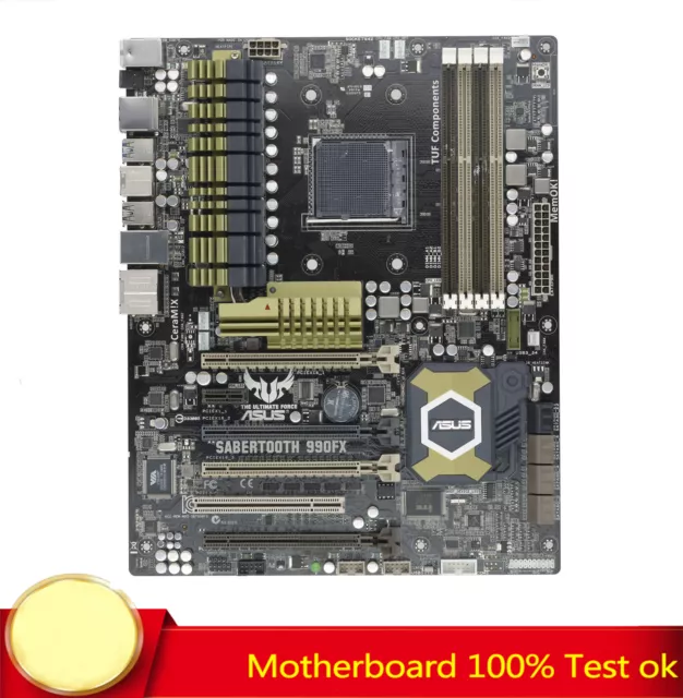 FOR ASUS TUF SABERTOOTH 990FX Motherboard Supports 990FX 8300 100% Test Work