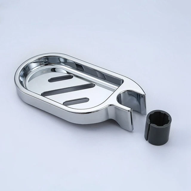 Silver Bath Shower Plates Soap Holder Soap Dishes Adjustable Rail Slide