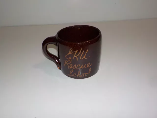 BYBEE POTTERY EKU Eastern Kentucky University RESCUE SCHOOL MUG BROWN RARE