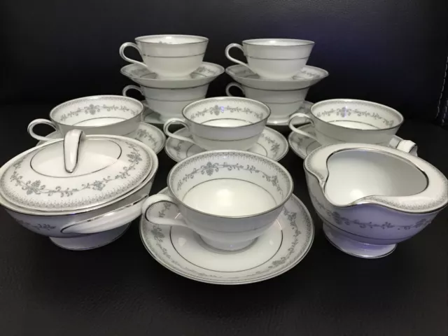 VTG Noritake Maria Tea Set Lot Of 18 Pieces. Excellent Condition!
