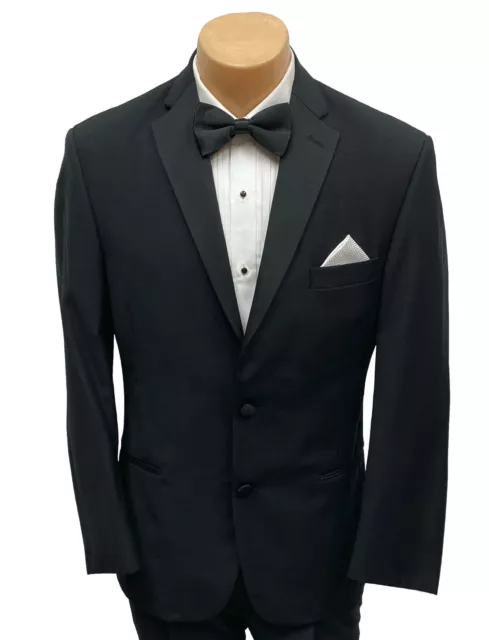 Men's Black Ralph Lauren Tuxedo Jacket with Grosgrain Satin Notch Lapels 40L