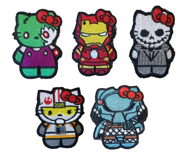 Hello Kitty Style Film Aufbügeln Patch Transfer Iron Man Star Wars Predator Jack