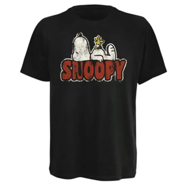 Peanuts - Snoopy / Woodstock T-Shirt schwarz