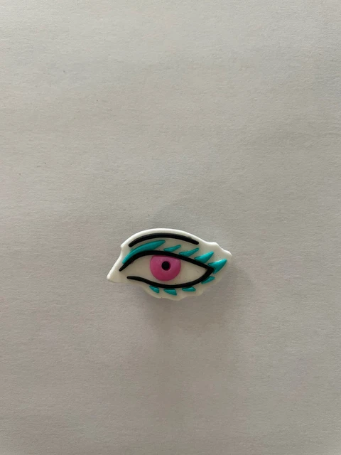 Crocs Charm Jibbit Open Eye Pink And Blue Decor Unisex New