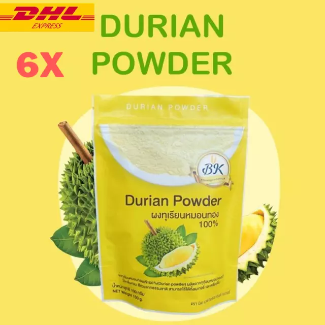 6x Durian Powder Freeze Dried for Flavoring Bakery Dessert Drinks Ice Cream 100g