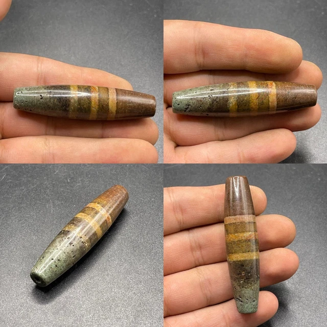 Beautiful Ancient Indo Tibetan Agate Lovely 3 Stripes Dzi Bead