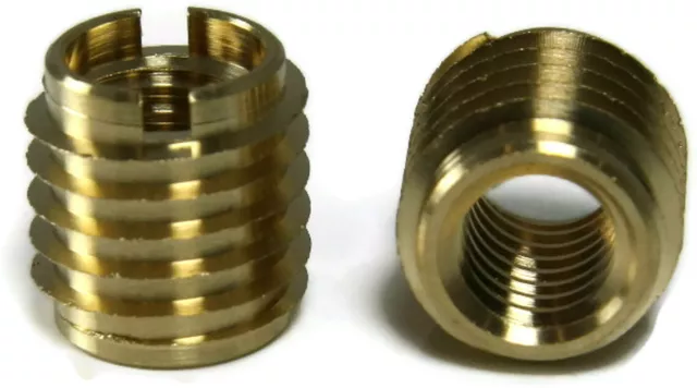 Metric Thread Insert for Wood EZ-LOK Brass #400 Series Threaded Wood Inserts 2