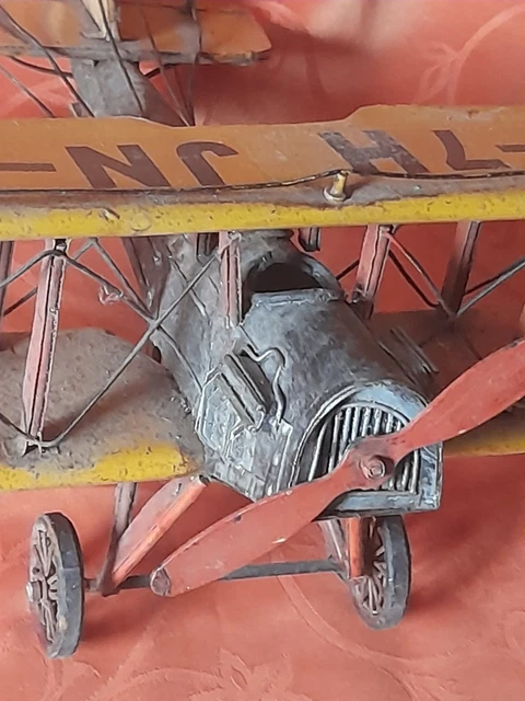 Jouet Ancien En Tôle – Avion – Mécanisme à Ressort – Vintage