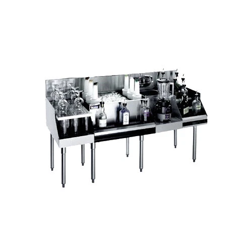 Krowne Metal Royal 1800 Series 72"W Underbar Ice Bin/Cocktail Station