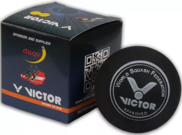 VICTOR SQUASHBALL double- yellow | Squash Ball sehr langsam doppel-gelb