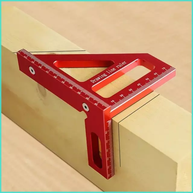 Carpenter Square Woodworking Square Protractor Aluminum Miter Triangle Ruler 3D