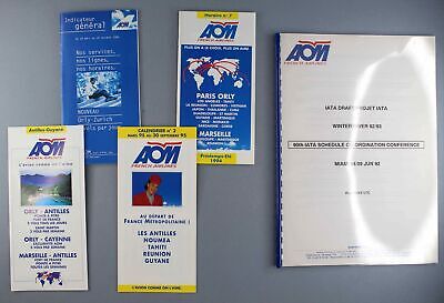 Aom French Airlines Airline Timetables X 5 - 1995 1994 1998 1992