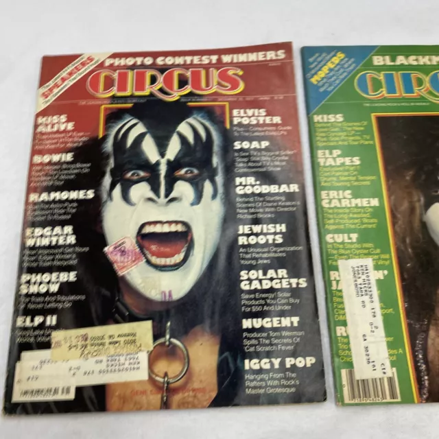 Lot Of 2 Circus Magazines KISS **Read Description** 3