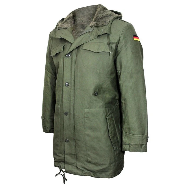 Mitaines D’hiver Armée Allemande Vert Olive - Doublure Fausse Fourrure, Occasion, Style Militaire