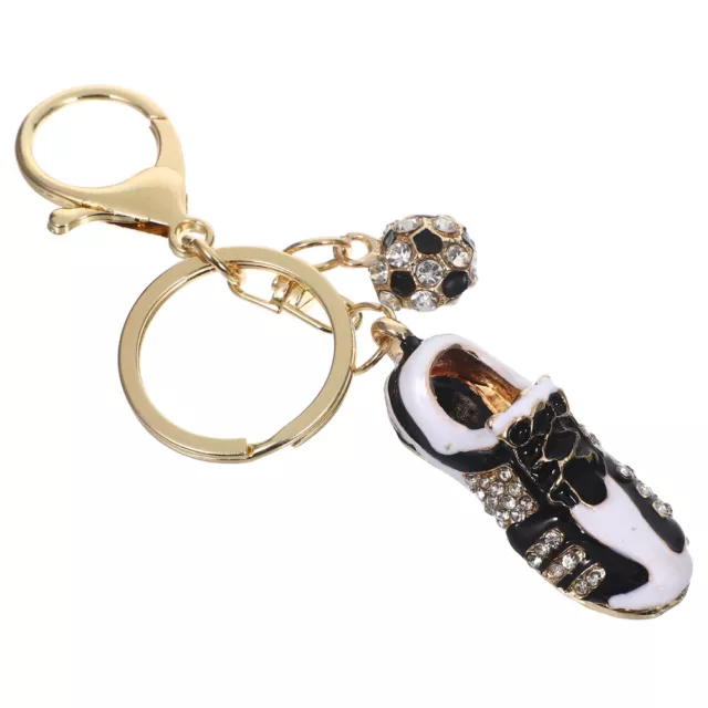 Rhinestone Football Shoe Boot Key Chain Soccer Key Ring Car Hanging Decoration 2