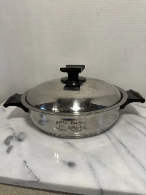 Rena Ware 1.5 L.  Ultra Ply Stainless Steel Sauce Pot Pan W Lid USA VTG 8.75”D