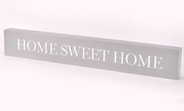 Mantel side Wood Block Plaque HOME SWEET HOME Freestanding Sign Home Gift Boxed