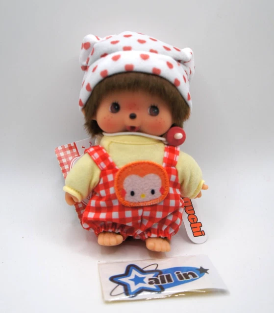 MONCHHICHI X HELLO Kitty collabo Sekiguchi Plush Doll Toy S monchichi ...