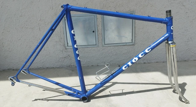 Cadre Vélo De Course Somec Vintage En Acier - Taille 55x55, Couleur Bleu