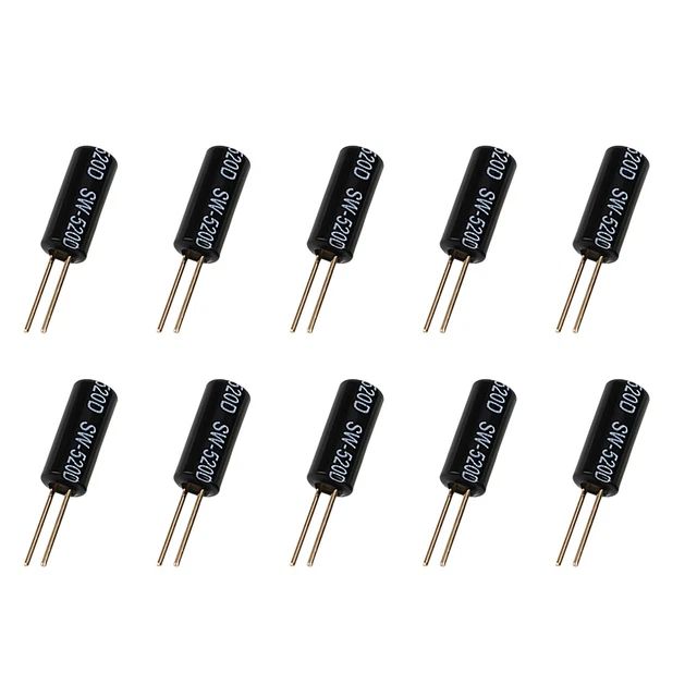 10 Pièces SW520D Vibration Interrupteur Vibration-Sensor-Metal Ball Tilt Shaking