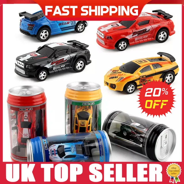 MINI COKE CAN Speed Car RC Radio Remote Control Micro Racing Car Kids ...