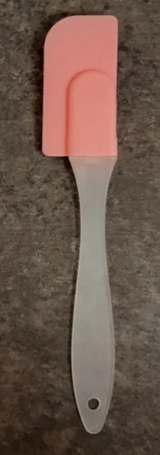 Teigschaber Silikon Spatel Backen Teig Kochen rosa klein 17,5x3 cm