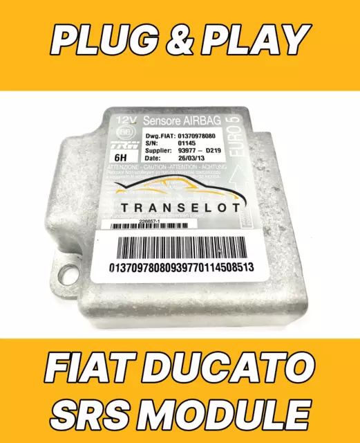✅For Fiat Ducato 01375110080 Plug & Play Airbag Ecu Srs Module No Coding Needed