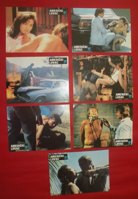 American Hunter 1989 Chris Mitchum Bill Wallace Unique Exyu Lobby Cards