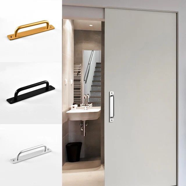 Wooden Door Balcony Sliding Barn Door Handle Aluminum Alloy Punch Free Hand
