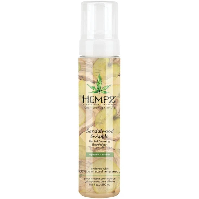 Hempz Fresh Fusions Sandalwood & Apple Herbal Foaming Body Wash 8.5oz FREE SHIP
