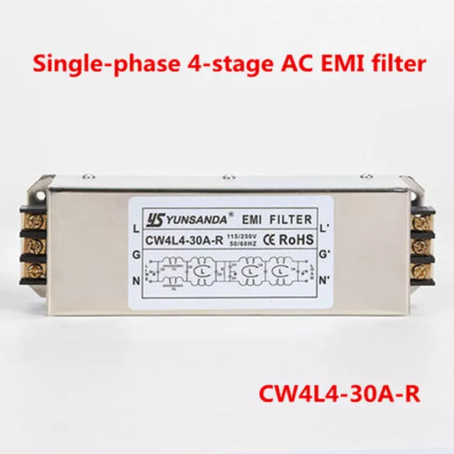 Single-phase Four-stage 220V AC Power Supply EMI Filter CW4L4-30A-R 30A