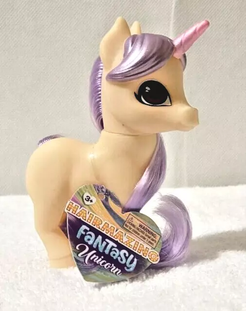 Restocked!! Hairmazing Fantasy White Unicorn with Purple Hair and Purple Eyes