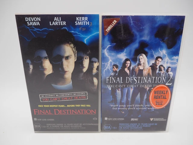 FINAL DESTINATION 1 & 2 [VHS] Roadshow Big Box Ex-Rental Video Tape ...