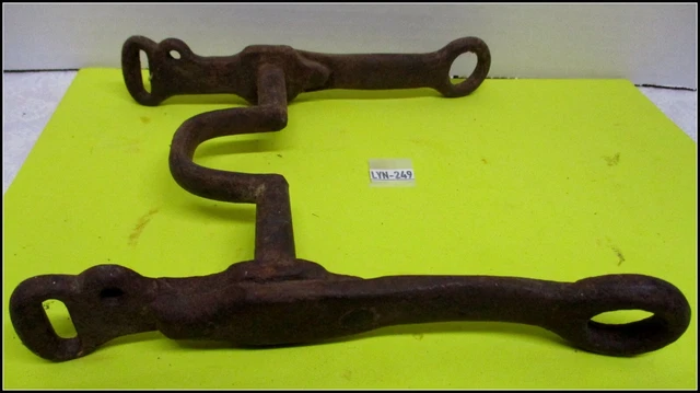ANTIQUE Late 1800s VERY HEAVY Hand Forged S Shaped Shanks Horse Riding BIT