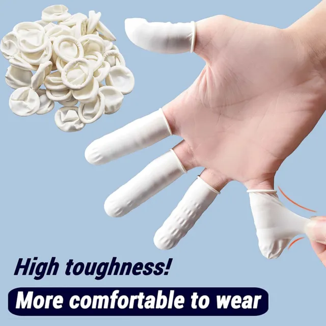 Latex/Nitrile Finger Cots  10-500 Protective Rubber Gloves Nail Fingertips Cover