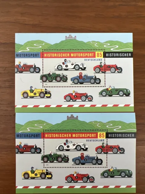 2x Briefmarke Historischer Motorsport Postfrisch