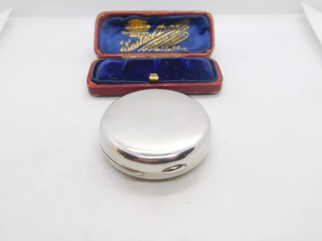 Sterling Silver Pill Box or Trinket Antique 1914 Birmingham Art Deco