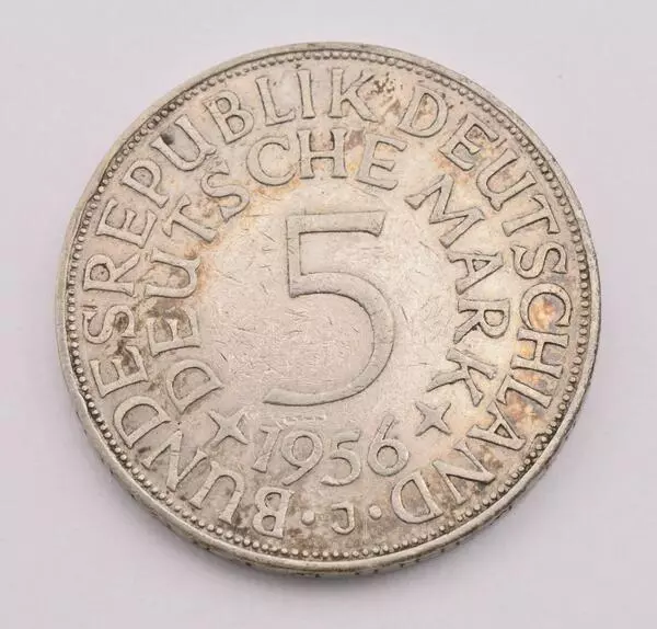 Münze Silber 5 Mark Silberadler BRD 1956 J Jäger 387 16890